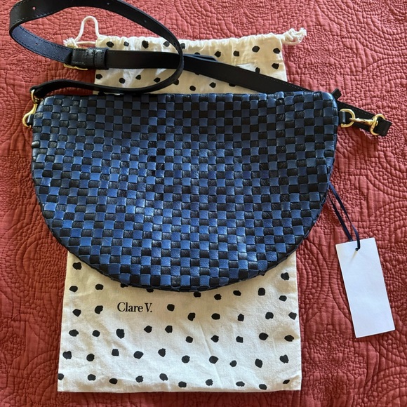 Clare V Grande Fanny Blue Woven - Picture 3 of 4